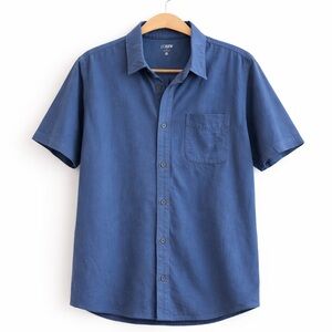 J.Crew Re-Imagined 100% Cotton Men’s Short Sleeve Button Down – Size L